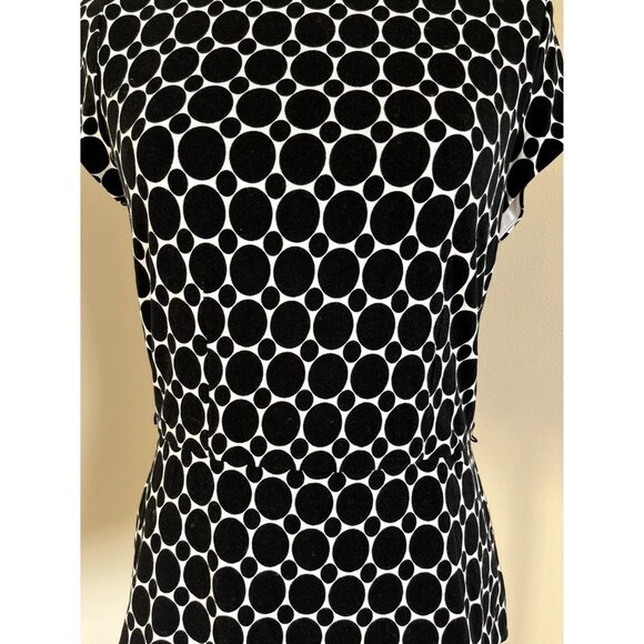 WHBM Mod Black & White Polka Dot Top S - Picture 5 of 10